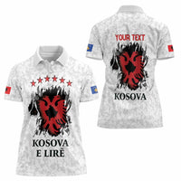 Personalized Kosova E Lire Women Polo Shirt Kosova Albanian Flag - Wonder Print Shop