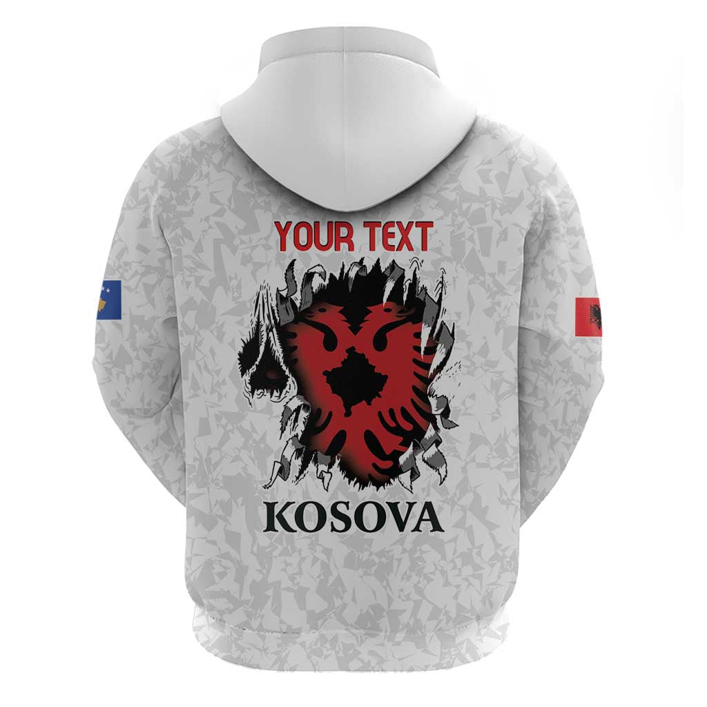 Personalized Kosova E Lire Zip Hoodie Kosova Albanian Flag - Wonder Print Shop