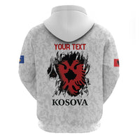 Personalized Kosova E Lire Zip Hoodie Kosova Albanian Flag - Wonder Print Shop