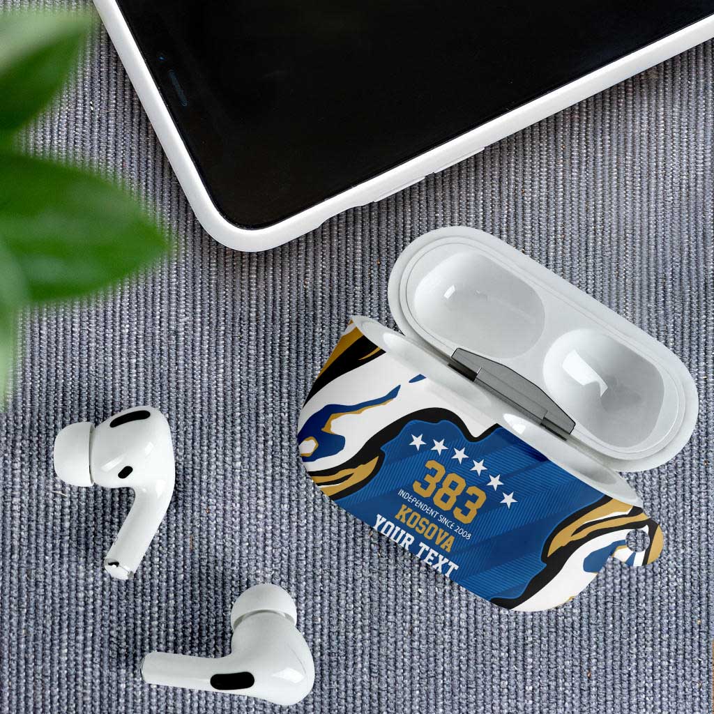 Personalized Kosova Nje Komb Nje Gjak AirPods Case Kosova 383 Independent Sice 2008 - Wonder Print Shop