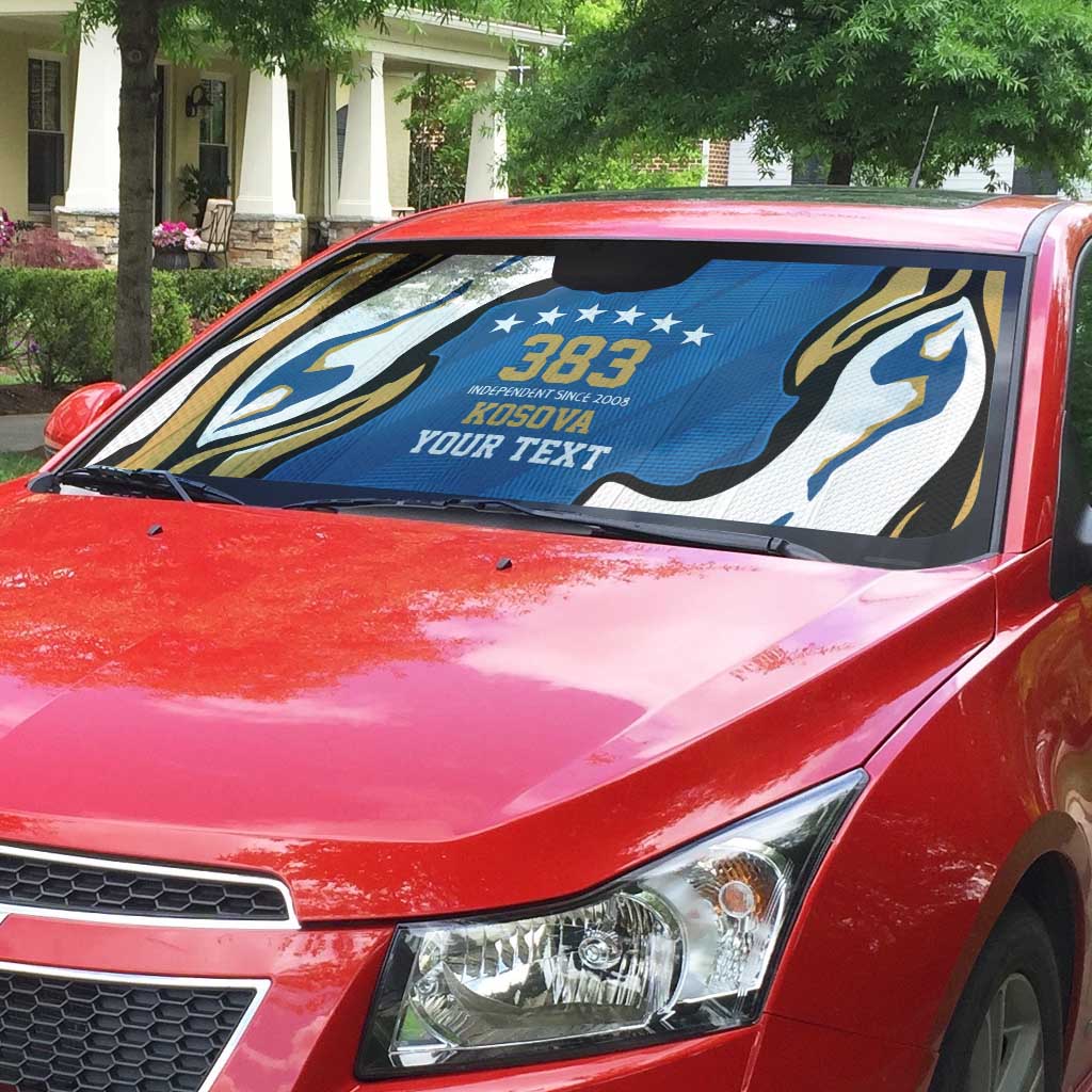 Personalized Kosova Nje Komb Nje Gjak Auto Sun Shade Kosova 383 Independent Sice 2008 - Wonder Print Shop