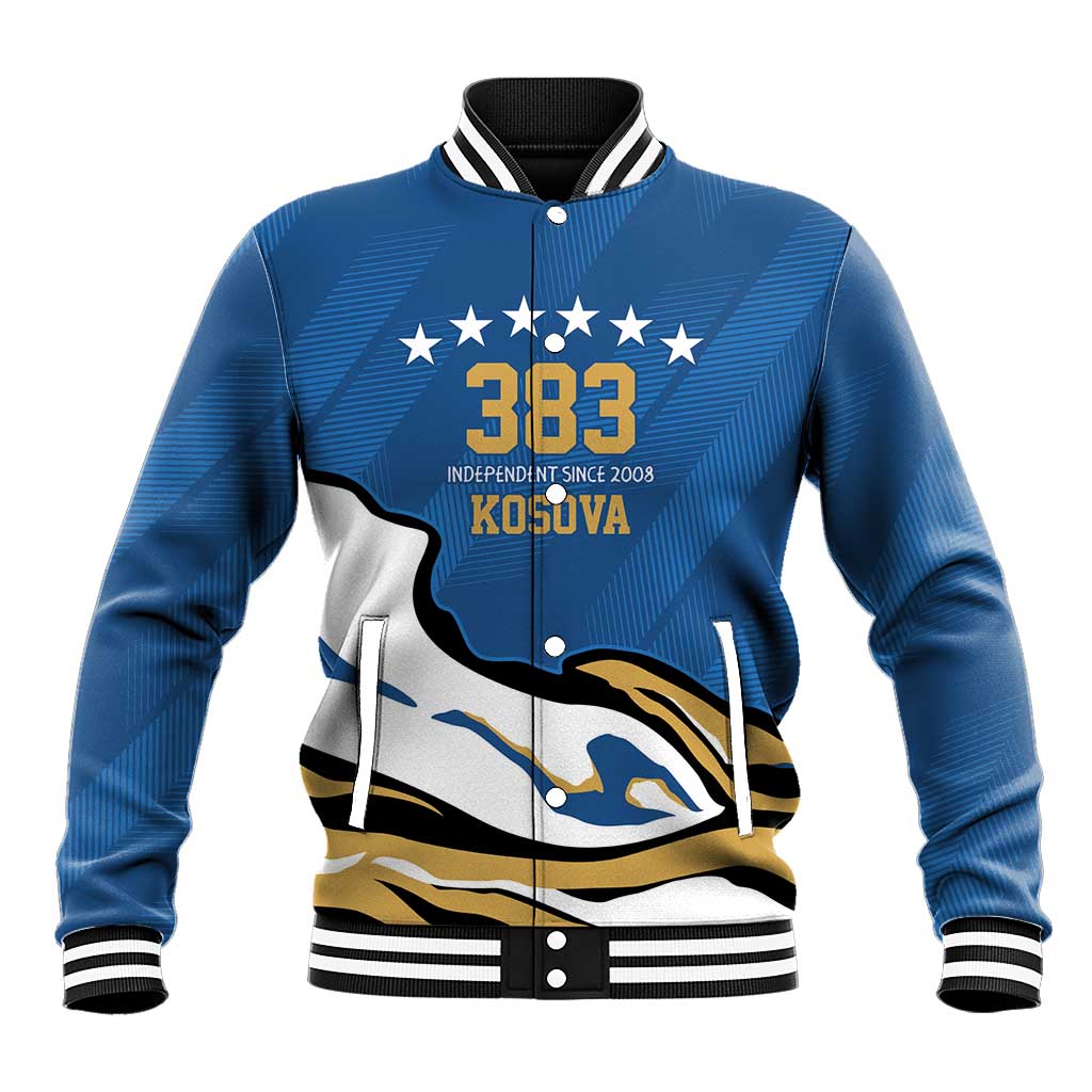 Personalized Kosova Nje Komb Nje Gjak Baseball Jacket Kosova 383 Independent Sice 2008 - Wonder Print Shop