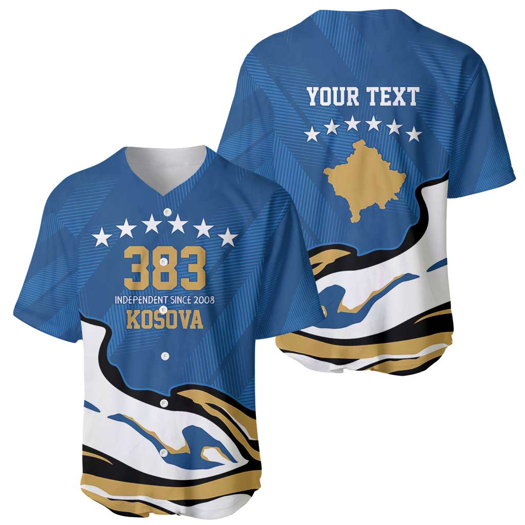 Personalized Kosova Nje Komb Nje Gjak Baseball Jersey Kosova 383 Independent Sice 2008 - Wonder Print Shop
