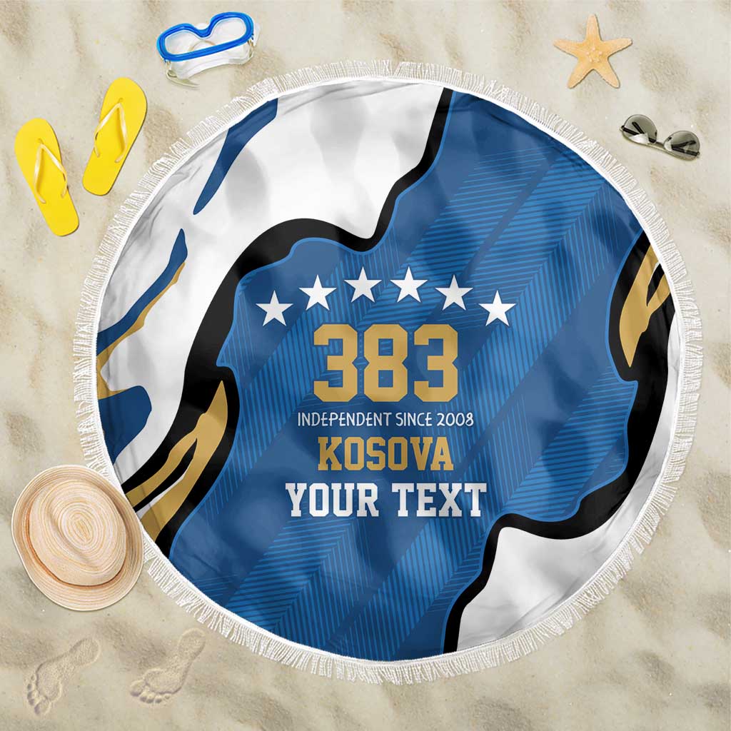 Personalized Kosova Nje Komb Nje Gjak Beach Blanket Kosova 383 Independent Sice 2008 - Wonder Print Shop