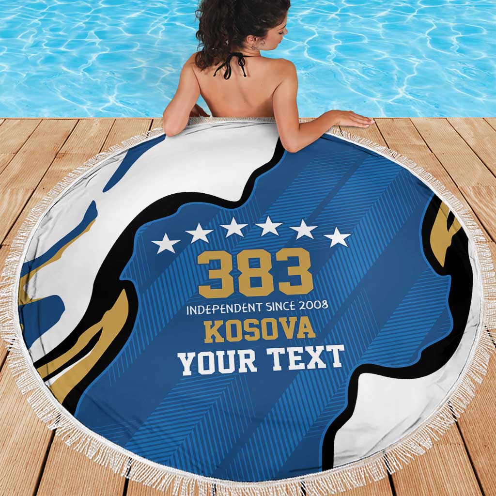 Personalized Kosova Nje Komb Nje Gjak Beach Blanket Kosova 383 Independent Sice 2008 - Wonder Print Shop