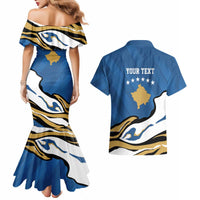 Personalized Kosova Nje Komb Nje Gjak Couples Matching Mermaid Dress and Hawaiian Shirt Kosova 383 Independent Sice 2008 - Wonder Print Shop