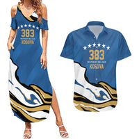 Personalized Kosova Nje Komb Nje Gjak Couples Matching Summer Maxi Dress and Hawaiian Shirt Kosova 383 Independent Sice 2008 - Wonder Print Shop