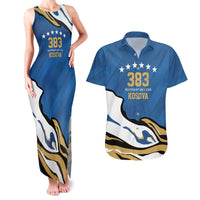 Personalized Kosova Nje Komb Nje Gjak Couples Matching Tank Maxi Dress and Hawaiian Shirt Kosova 383 Independent Sice 2008 - Wonder Print Shop