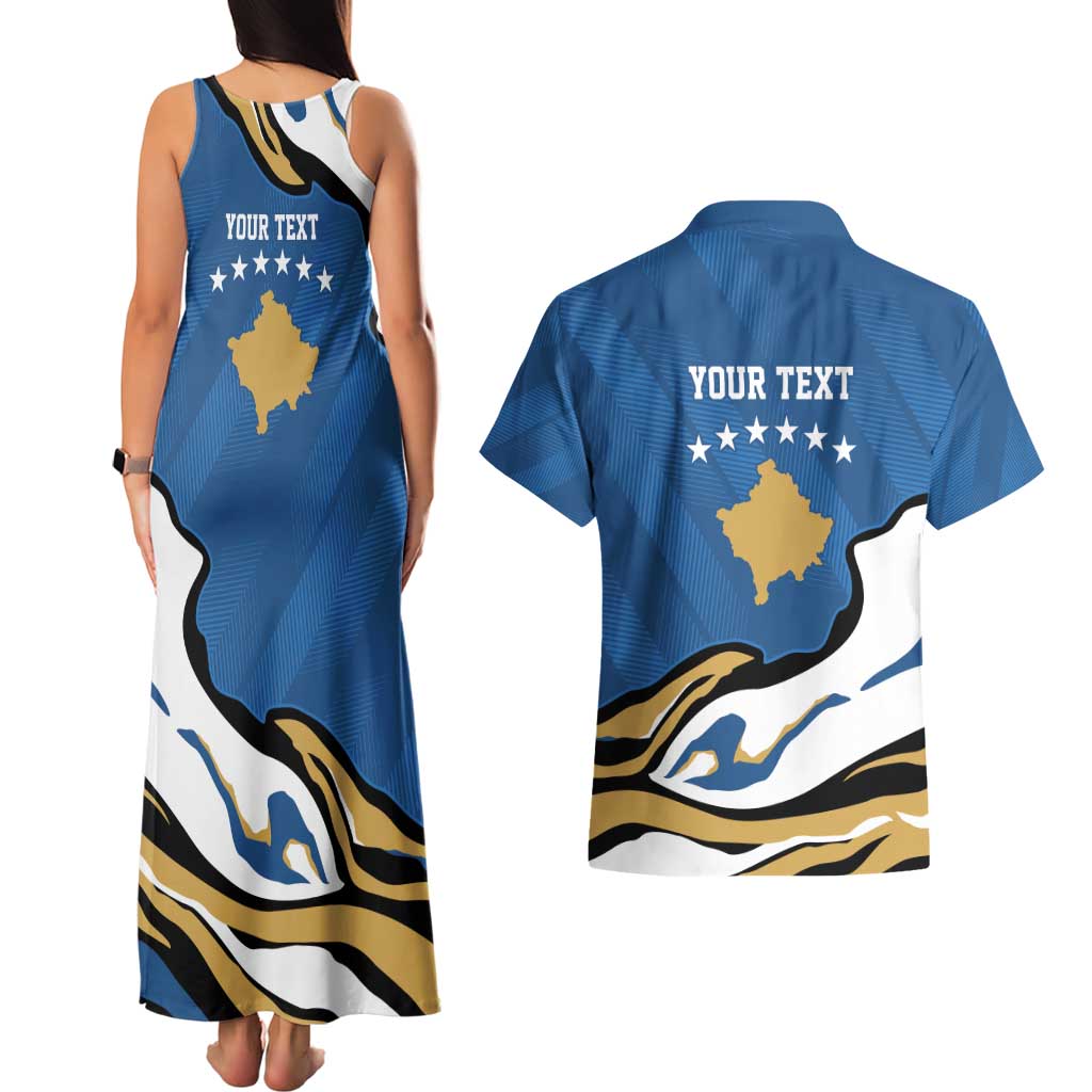 Personalized Kosova Nje Komb Nje Gjak Couples Matching Tank Maxi Dress and Hawaiian Shirt Kosova 383 Independent Sice 2008 - Wonder Print Shop