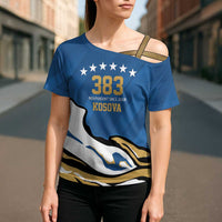 Personalized Kosova Nje Komb Nje Gjak Cross Shoulder Shirt Kosova 383 Independent Sice 2008 - Wonder Print Shop