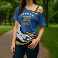 Personalized Kosova Nje Komb Nje Gjak Cross Shoulder Shirt Kosova 383 Independent Sice 2008 - Wonder Print Shop