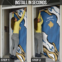 Personalized Kosova Nje Komb Nje Gjak Door Cover Kosova 383 Independent Sice 2008 - Wonder Print Shop