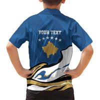 Personalized Kosova Nje Komb Nje Gjak Family Matching Short Sleeve Bodycon Dress and Hawaiian Shirt Kosova 383 Independent Sice 2008 - Wonder Print Shop