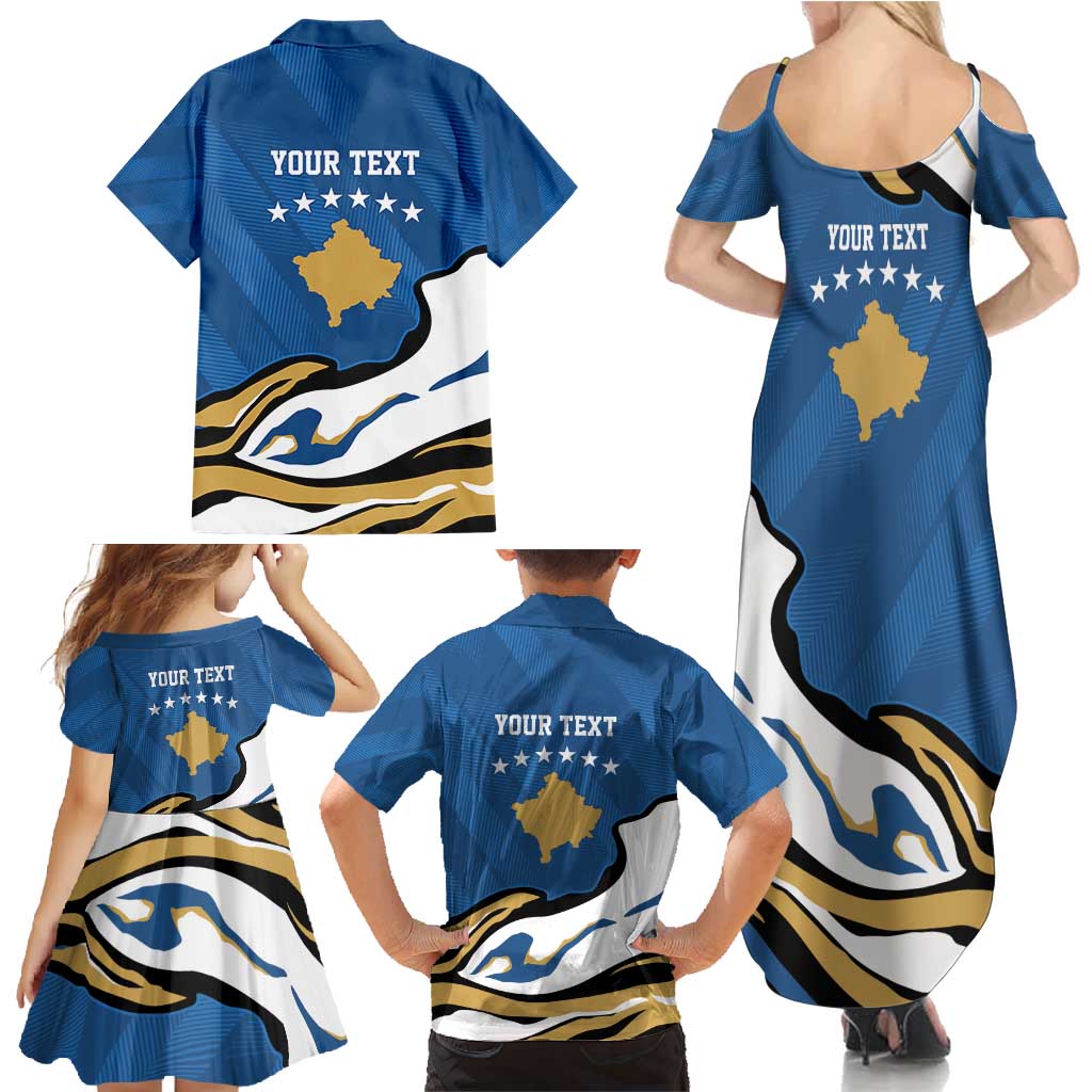 Personalized Kosova Nje Komb Nje Gjak Family Matching Summer Maxi Dress and Hawaiian Shirt Kosova 383 Independent Sice 2008 - Wonder Print Shop