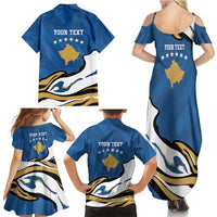 Personalized Kosova Nje Komb Nje Gjak Family Matching Summer Maxi Dress and Hawaiian Shirt Kosova 383 Independent Sice 2008 - Wonder Print Shop
