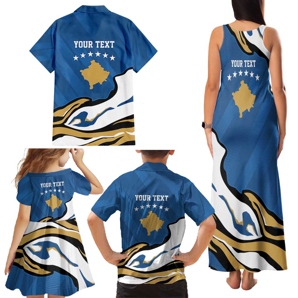 Personalized Kosova Nje Komb Nje Gjak Family Matching Tank Maxi Dress and Hawaiian Shirt Kosova 383 Independent Sice 2008 - Wonder Print Shop