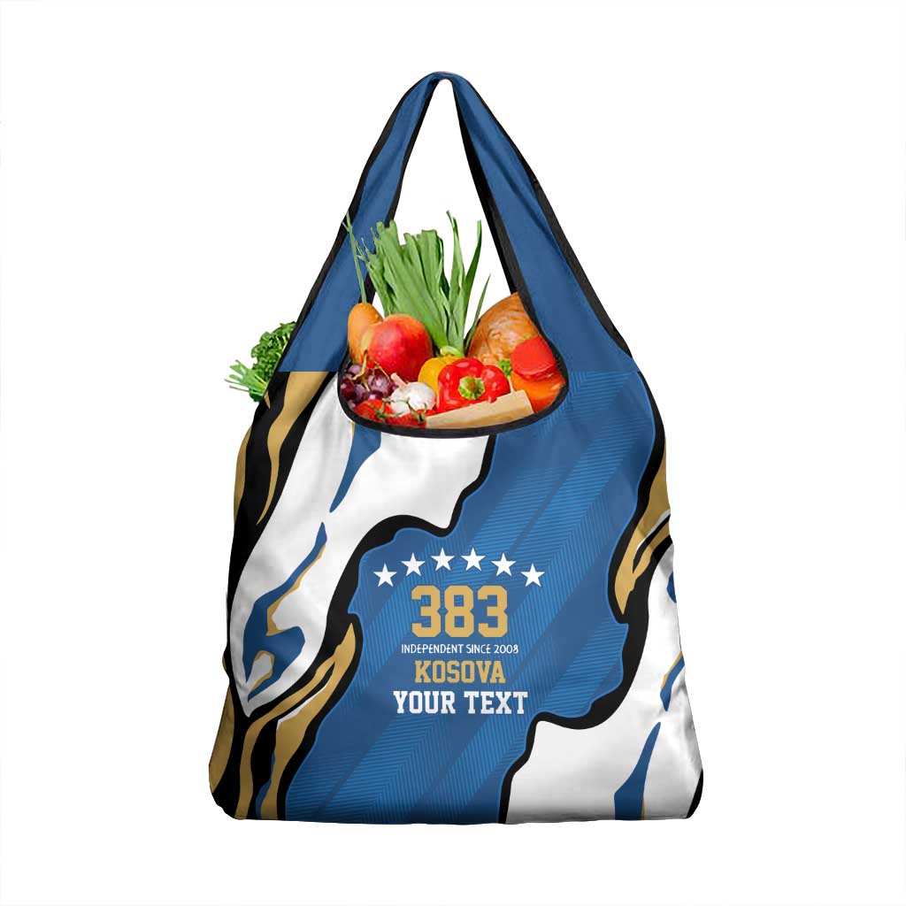 Personalized Kosova Nje Komb Nje Gjak Grocery Bag Kosova 383 Independent Sice 2008 - Wonder Print Shop