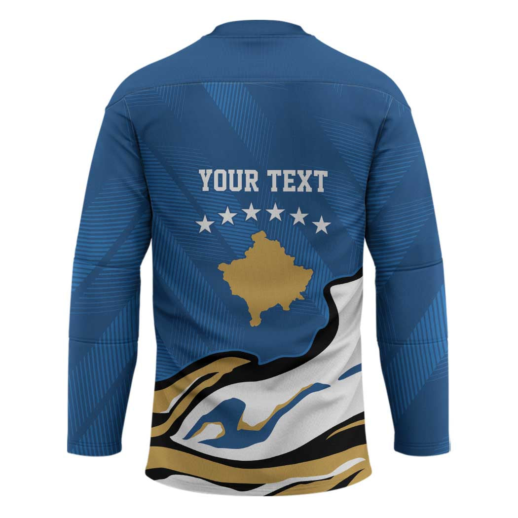 Personalized Kosova Nje Komb Nje Gjak Hockey Jersey Kosova 383 Independent Sice 2008 - Wonder Print Shop