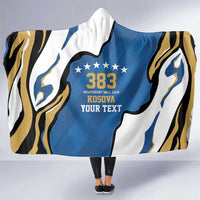 Personalized Kosova Nje Komb Nje Gjak Hooded Blanket Kosova 383 Independent Sice 2008 - Wonder Print Shop