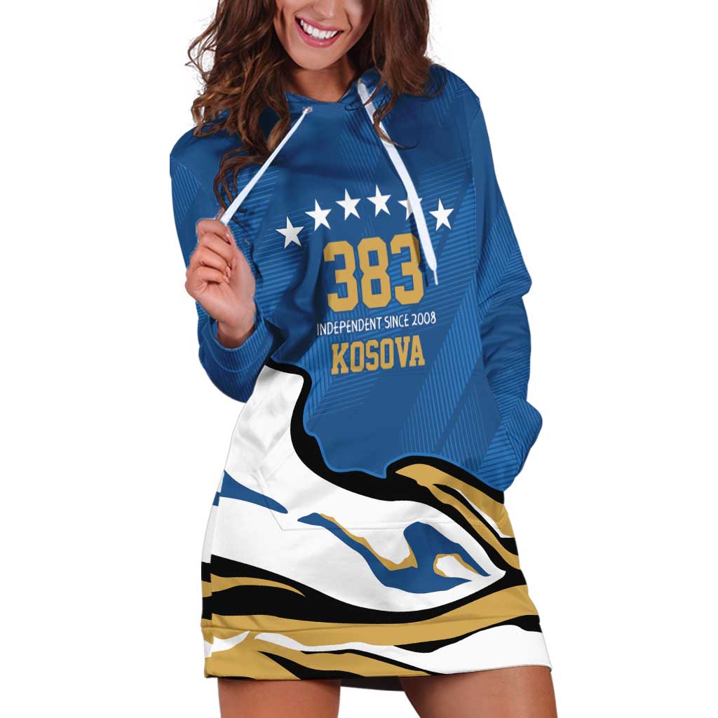 Personalized Kosova Nje Komb Nje Gjak Hoodie Dress Kosova 383 Independent Sice 2008 - Wonder Print Shop