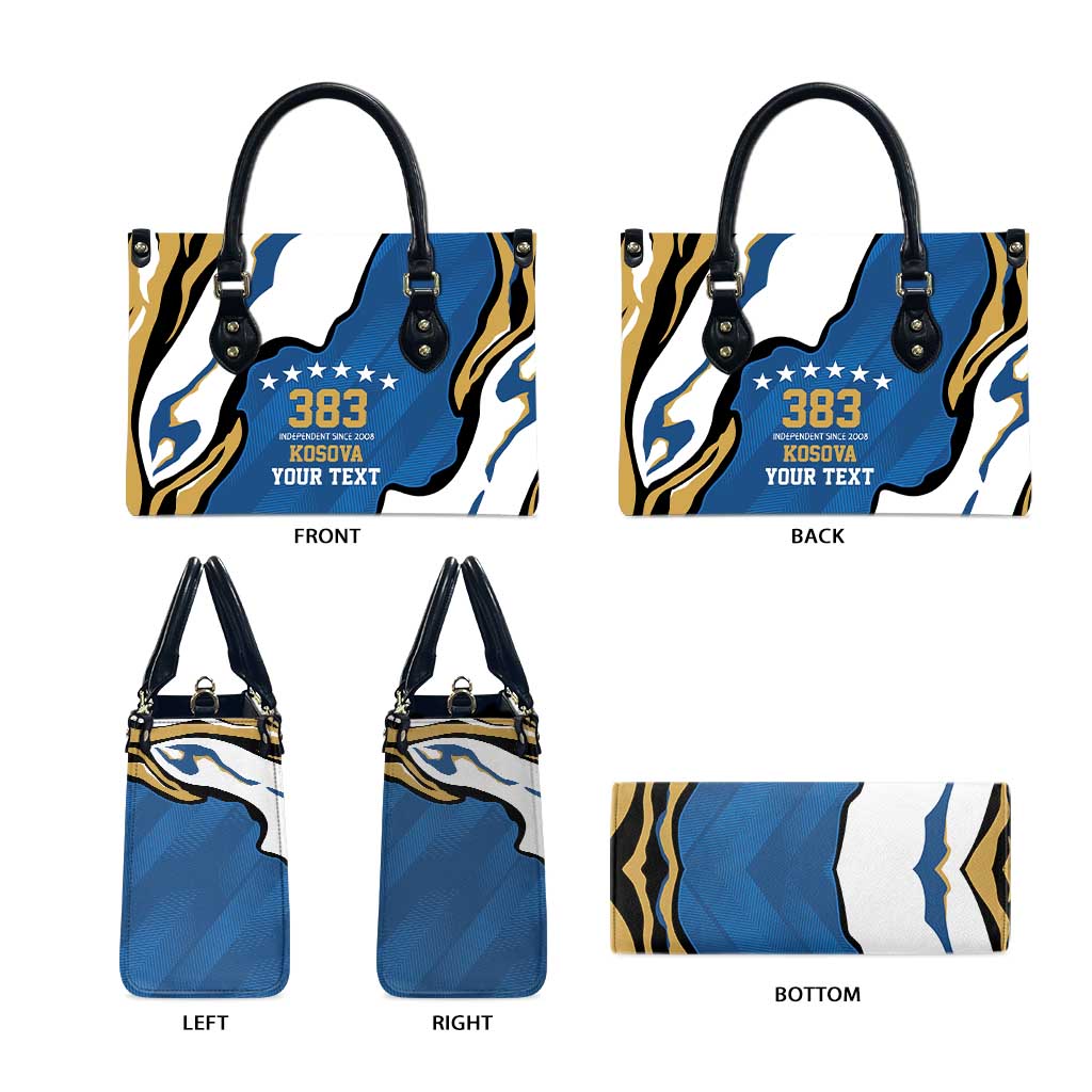 Personalized Kosova Nje Komb Nje Gjak Leather Bag Kosova 383 Independent Sice 2008 - Wonder Print Shop