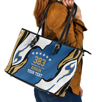 Personalized Kosova Nje Komb Nje Gjak Leather Tote Bag Kosova 383 Independent Sice 2008 - Wonder Print Shop