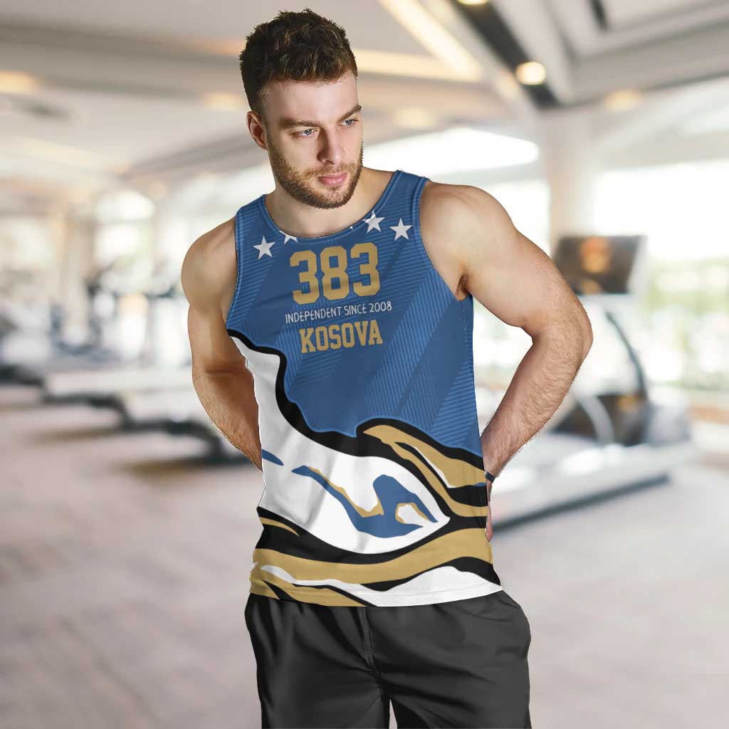 Personalized Kosova Nje Komb Nje Gjak Men Tank Top Kosova 383 Independent Sice 2008 - Wonder Print Shop