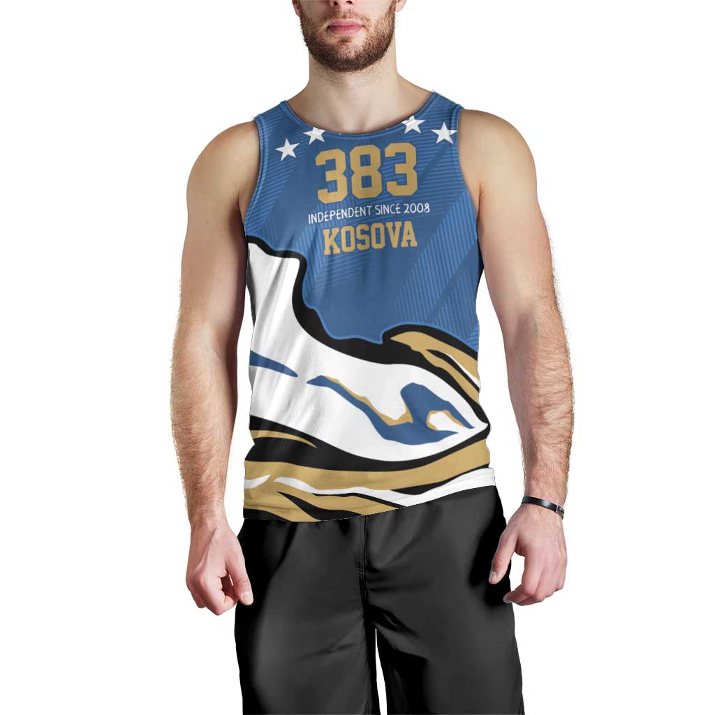Personalized Kosova Nje Komb Nje Gjak Men Tank Top Kosova 383 Independent Sice 2008 - Wonder Print Shop