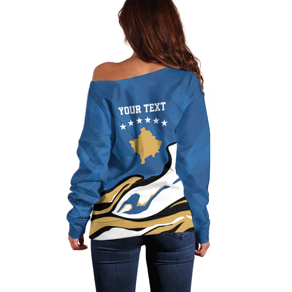 Personalized Kosova Nje Komb Nje Gjak Off Shoulder Sweater Kosova 383 Independent Sice 2008 - Wonder Print Shop