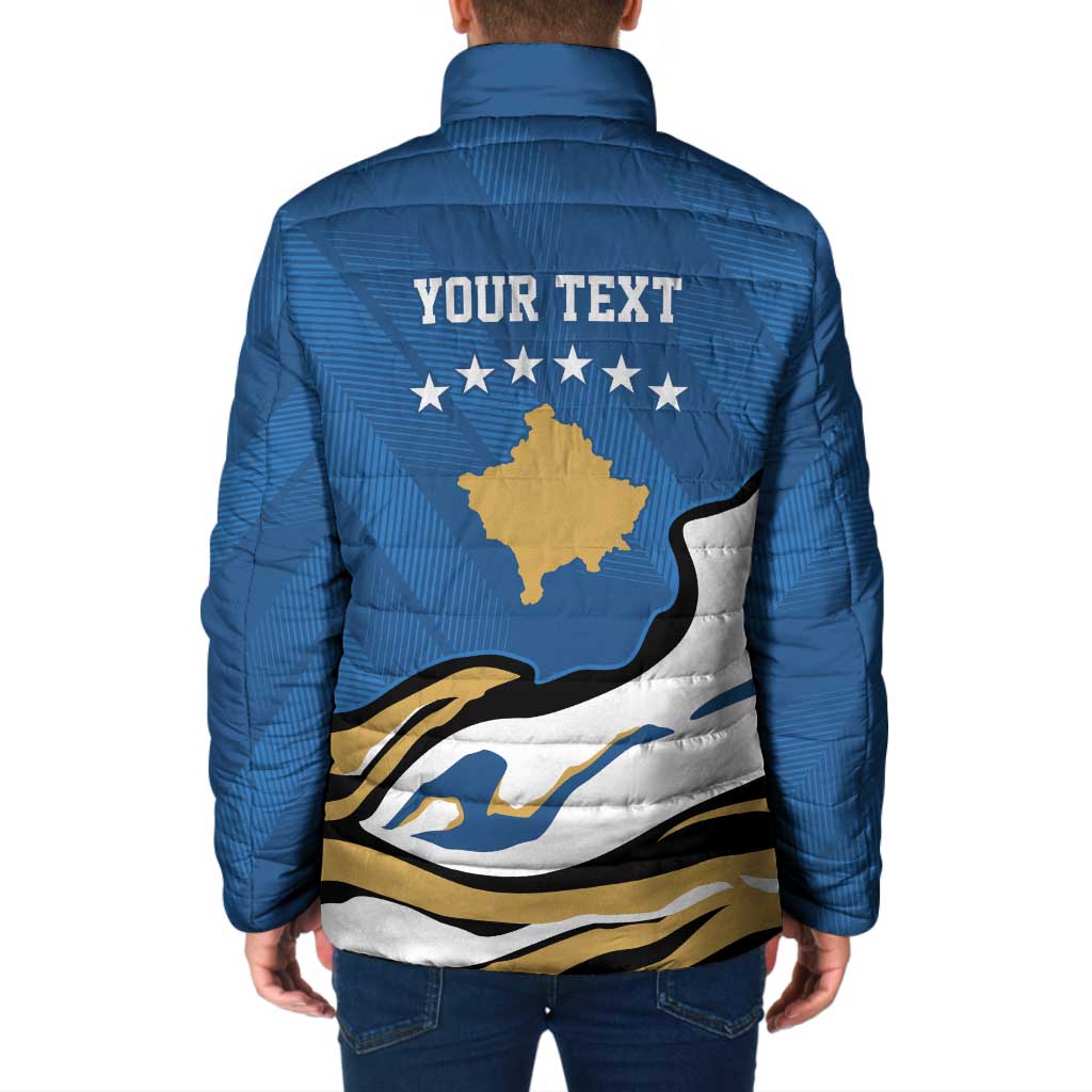 Personalized Kosova Nje Komb Nje Gjak Padded Jacket Kosova 383 Independent Sice 2008 - Wonder Print Shop