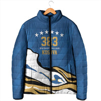 Personalized Kosova Nje Komb Nje Gjak Padded Jacket Kosova 383 Independent Sice 2008 - Wonder Print Shop