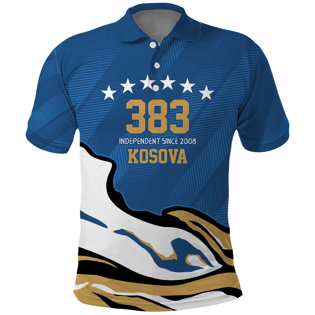 Personalized Kosova Nje Komb Nje Gjak Polo Shirt Kosova 383 Independent Sice 2008 - Wonder Print Shop