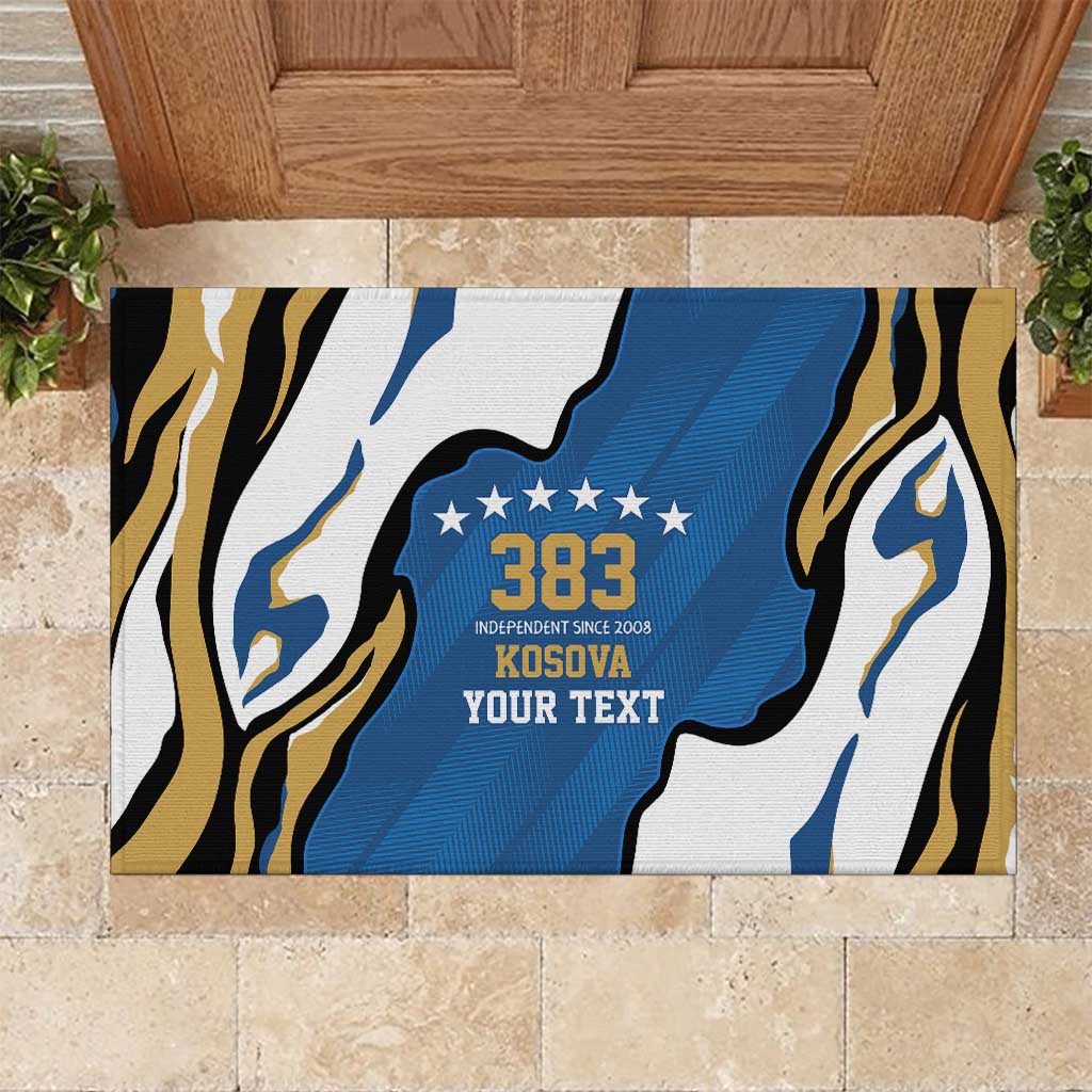Personalized Kosova Nje Komb Nje Gjak Rubber Doormat Kosova 383 Independent Sice 2008 - Wonder Print Shop