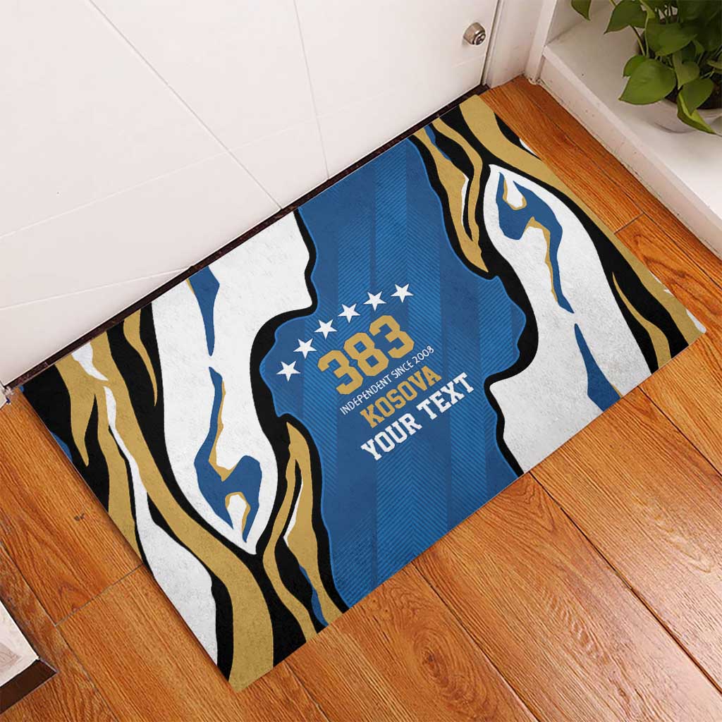 Personalized Kosova Nje Komb Nje Gjak Rubber Doormat Kosova 383 Independent Sice 2008 - Wonder Print Shop