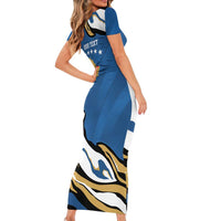 Personalized Kosova Nje Komb Nje Gjak Short Sleeve Bodycon Dress Kosova 383 Independent Sice 2008 - Wonder Print Shop