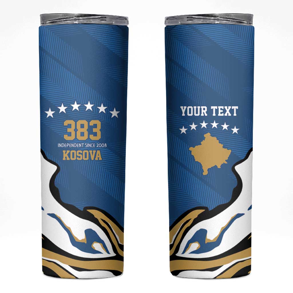 Personalized Kosova Nje Komb Nje Gjak Skinny Tumbler Kosova 383 Independent Sice 2008 - Wonder Print Shop