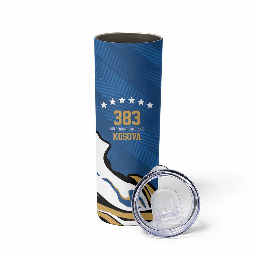 Personalized Kosova Nje Komb Nje Gjak Skinny Tumbler Kosova 383 Independent Sice 2008 - Wonder Print Shop