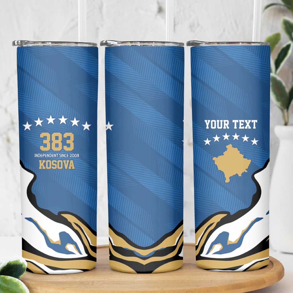 Personalized Kosova Nje Komb Nje Gjak Skinny Tumbler Kosova 383 Independent Sice 2008 - Wonder Print Shop
