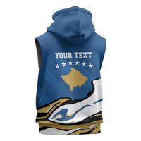Personalized Kosova Nje Komb Nje Gjak Sleeveless Hoodie Kosova 383 Independent Sice 2008 - Wonder Print Shop