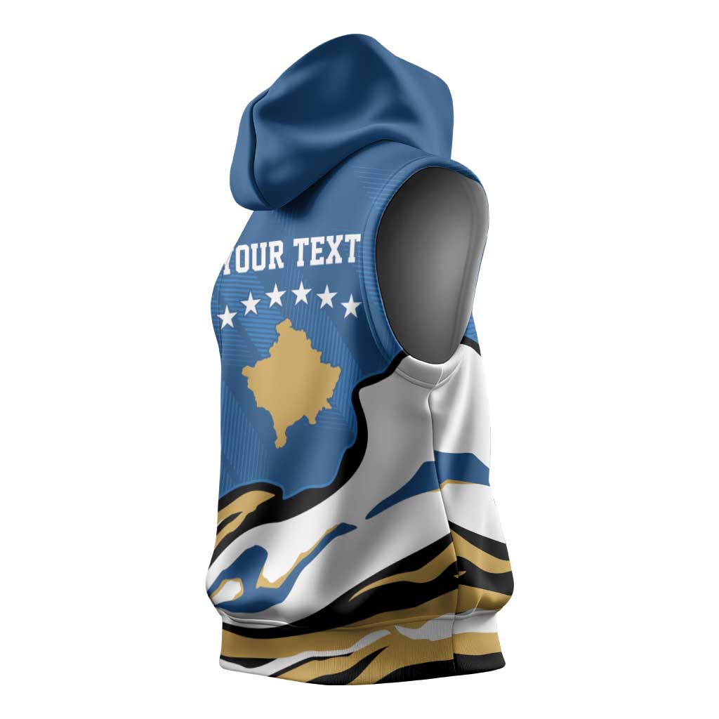 Personalized Kosova Nje Komb Nje Gjak Sleeveless Hoodie Kosova 383 Independent Sice 2008 - Wonder Print Shop