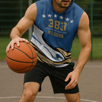 Personalized Kosova Nje Komb Nje Gjak Sleeveless Hoodie Kosova 383 Independent Sice 2008 - Wonder Print Shop