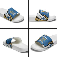 Personalized Kosova Nje Komb Nje Gjak Slide Sandals Kosova 383 Independent Sice 2008 - Wonder Print Shop