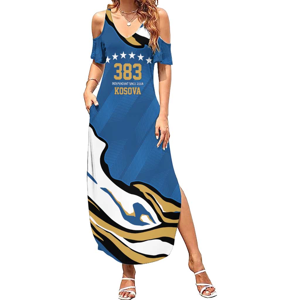 Personalized Kosova Nje Komb Nje Gjak Summer Maxi Dress Kosova 383 Independent Sice 2008 - Wonder Print Shop