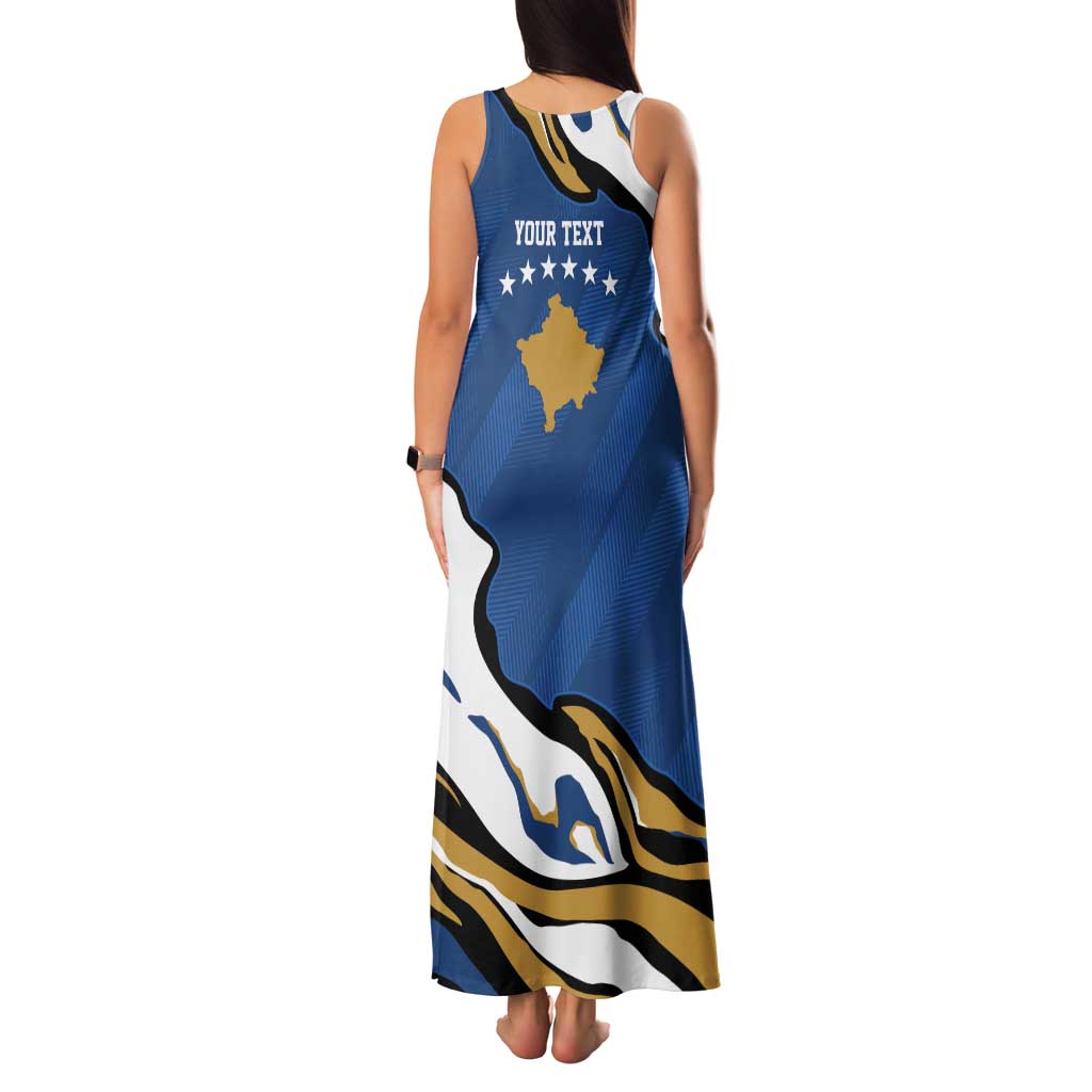 Personalized Kosova Nje Komb Nje Gjak Tank Maxi Dress Kosova 383 Independent Sice 2008 - Wonder Print Shop