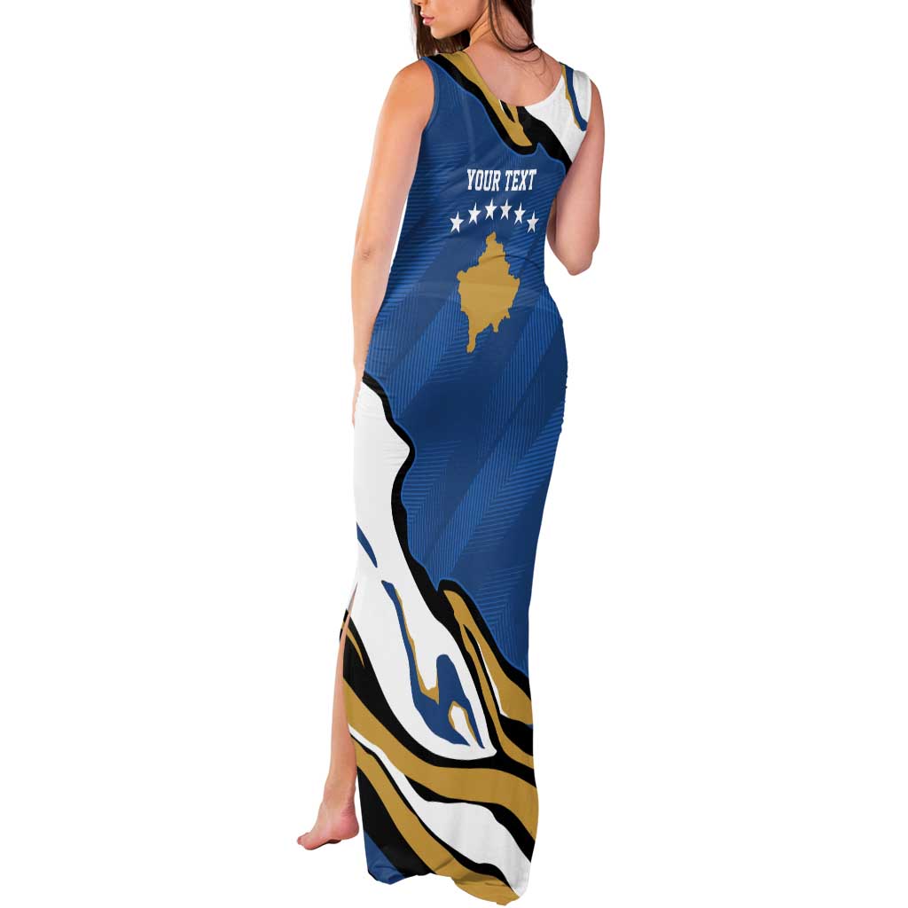 Personalized Kosova Nje Komb Nje Gjak Tank Maxi Dress Kosova 383 Independent Sice 2008 - Wonder Print Shop