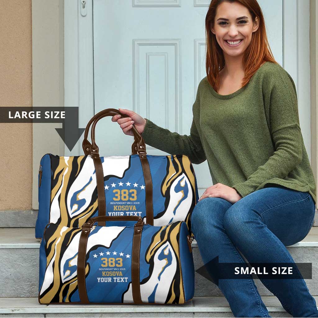 Personalized Kosova Nje Komb Nje Gjak Travel Bag Kosova 383 Independent Sice 2008 - Wonder Print Shop