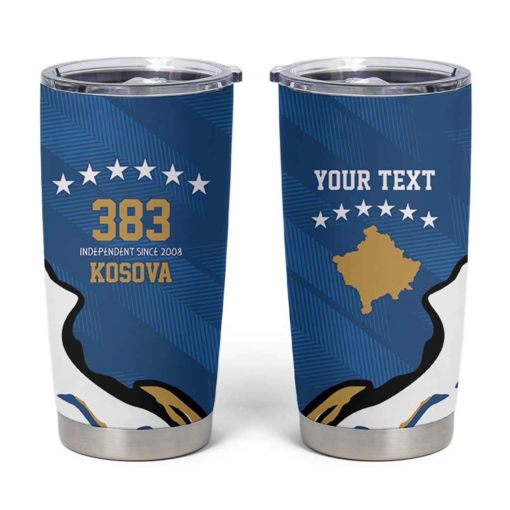 Personalized Kosova Nje Komb Nje Gjak Tumbler Cup Kosova 383 Independent Sice 2008 - Wonder Print Shop