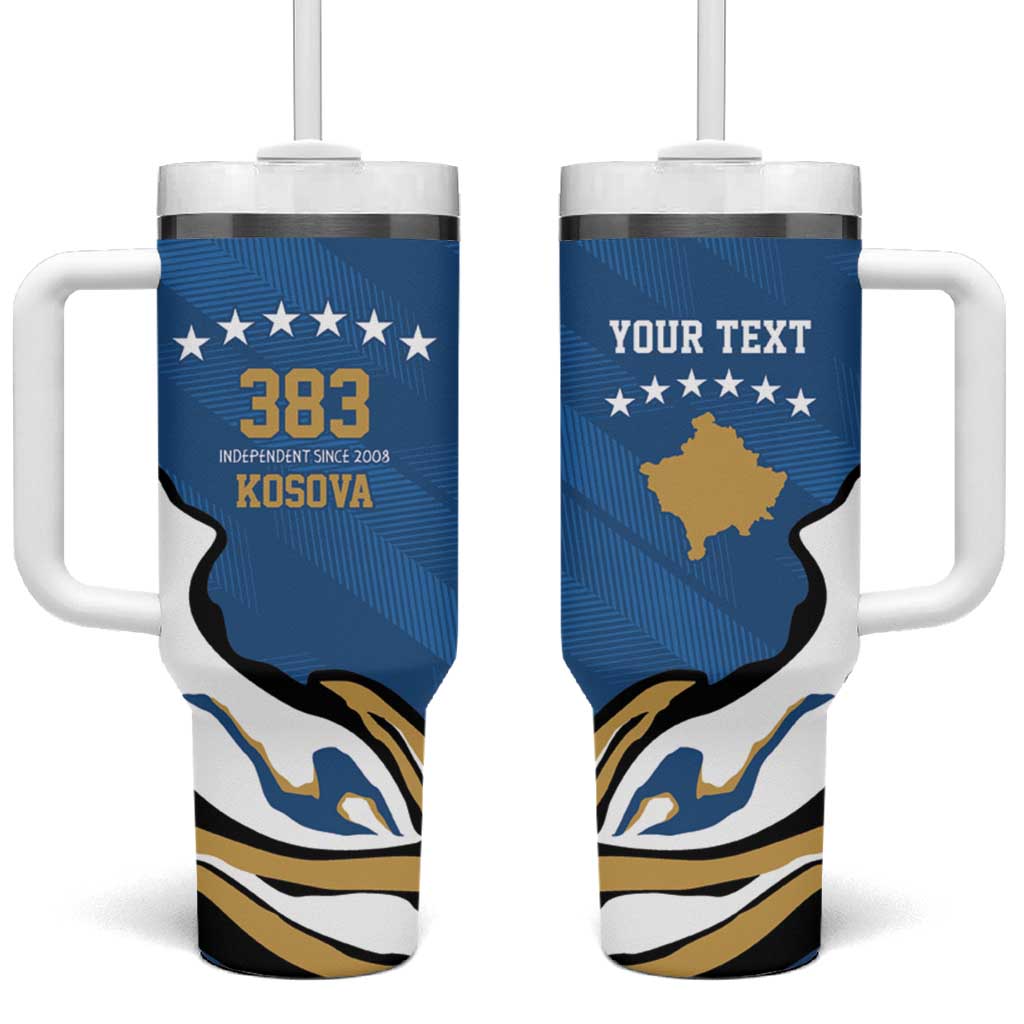 Personalized Kosova Nje Komb Nje Gjak Tumbler With Handle Kosova 383 Independent Sice 2008 - Wonder Print Shop
