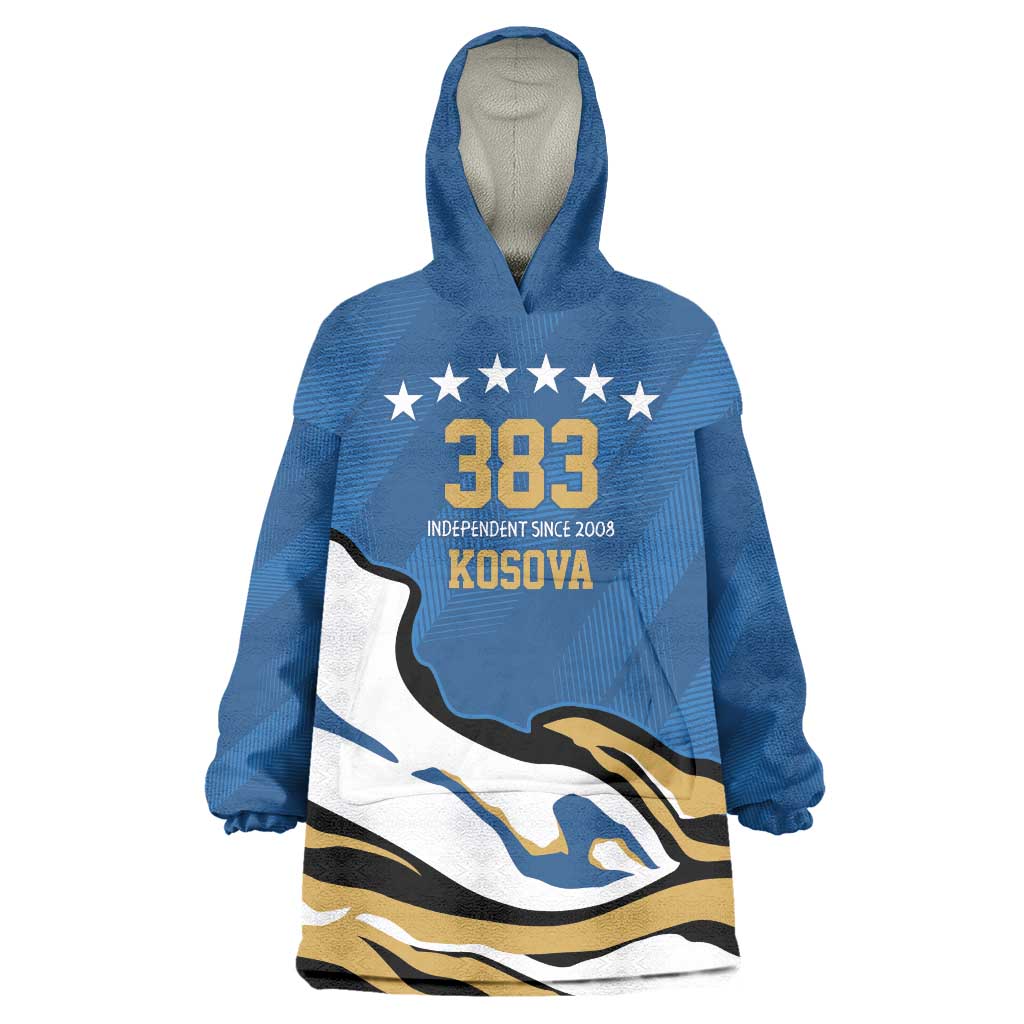 Personalized Kosova Nje Komb Nje Gjak Wearable Blanket Hoodie Kosova 383 Independent Sice 2008 - Wonder Print Shop