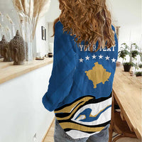 Personalized Kosova Nje Komb Nje Gjak Women Casual Shirt Kosova 383 Independent Sice 2008 - Wonder Print Shop